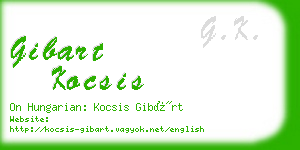 gibart kocsis business card
